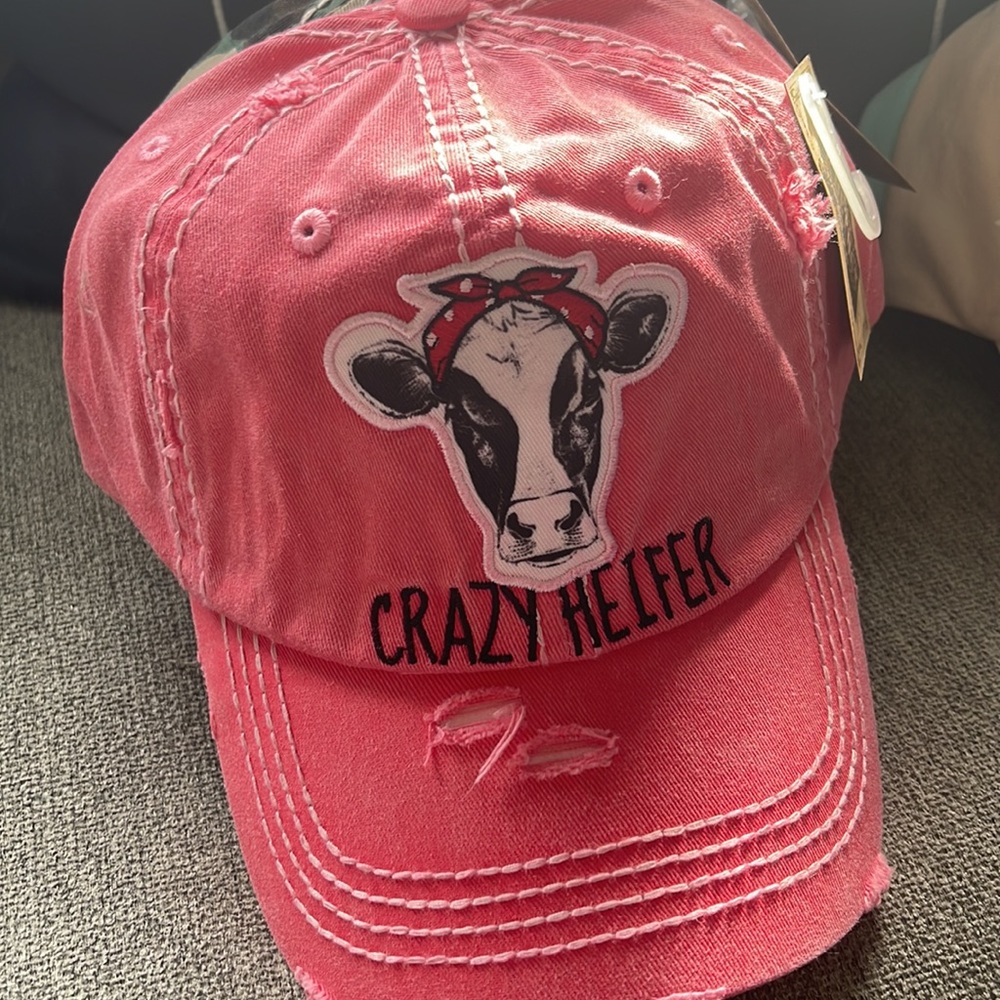 CRAZY HEIFER Distressed Vintage Ballcap - Picture 9 of 10